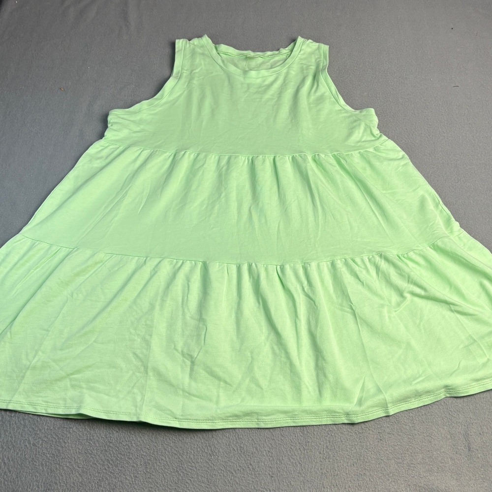 Sew In Love Mint Green Tiered Babydoll Top Sleeveless Cotton Tunic 1XL CHD-103X